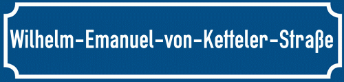 Straßenschild Wilhelm-Emanuel-von-Ketteler-Straße zum kostenlosen Download