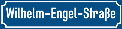 Straßenschild Wilhelm-Engel-Straße