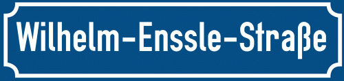 Straßenschild Wilhelm-Enssle-Straße