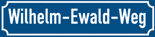Straßenschild Wilhelm-Ewald-Weg