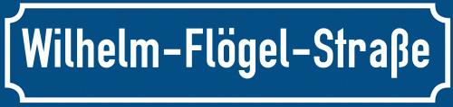 Straßenschild Wilhelm-Flögel-Straße