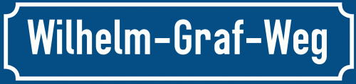 Straßenschild Wilhelm-Graf-Weg