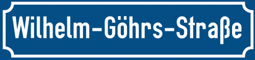 Straßenschild Wilhelm-Göhrs-Straße