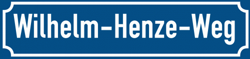 Straßenschild Wilhelm-Henze-Weg