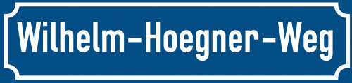 Straßenschild Wilhelm-Hoegner-Weg