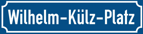 Straßenschild Wilhelm-Külz-Platz