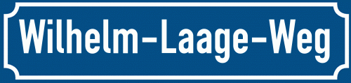 Straßenschild Wilhelm-Laage-Weg