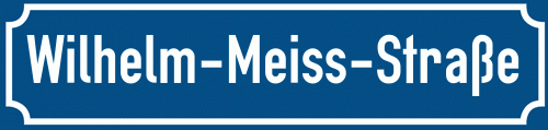 Straßenschild Wilhelm-Meiss-Straße