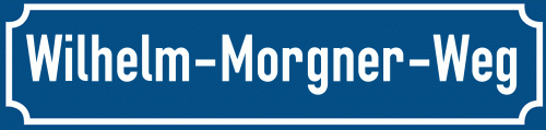 Straßenschild Wilhelm-Morgner-Weg
