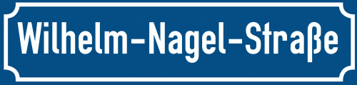 Straßenschild Wilhelm-Nagel-Straße zum kostenlosen Download