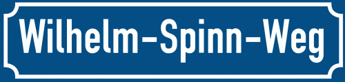 Straßenschild Wilhelm-Spinn-Weg