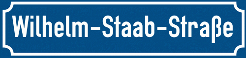 Straßenschild Wilhelm-Staab-Straße