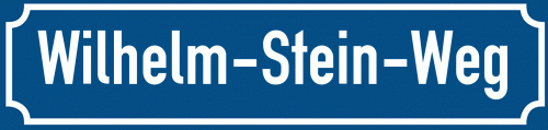 Straßenschild Wilhelm-Stein-Weg