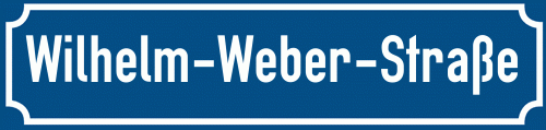 Straßenschild Wilhelm-Weber-Straße