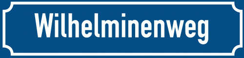 Straßenschild Wilhelminenweg