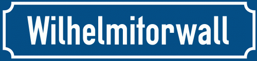 Straßenschild Wilhelmitorwall