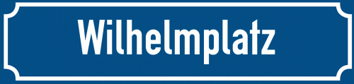 Straßenschild Wilhelmplatz