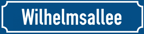 Straßenschild Wilhelmsallee