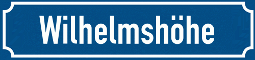 Straßenschild Wilhelmshöhe