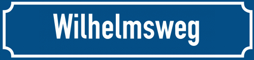 Straßenschild Wilhelmsweg