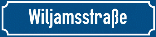 Straßenschild Wiljamsstraße