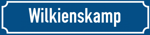 Straßenschild Wilkienskamp