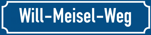 Straßenschild Will-Meisel-Weg