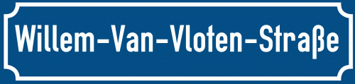 Straßenschild Willem-Van-Vloten-Straße