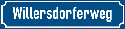 Straßenschild Willersdorferweg