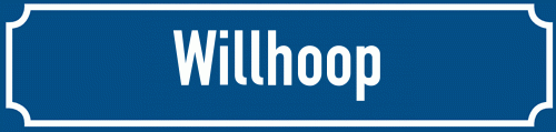 Straßenschild Willhoop
