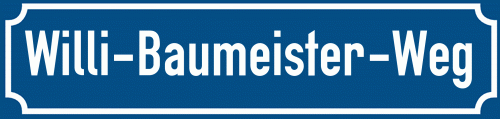 Straßenschild Willi-Baumeister-Weg