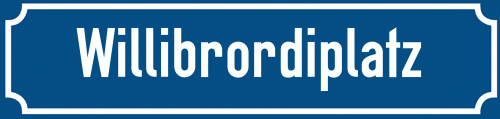 Straßenschild Willibrordiplatz