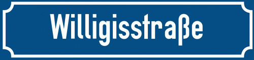 Straßenschild Willigisstraße