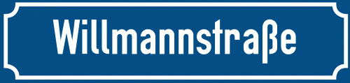 Straßenschild Willmannstraße