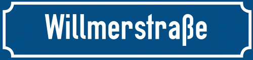 Straßenschild Willmerstraße