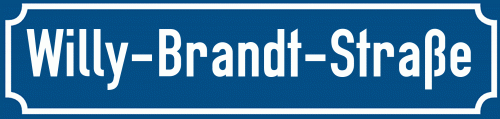 Straßenschild Willy-Brandt-Straße