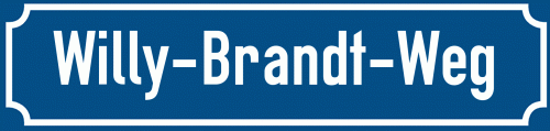 Straßenschild Willy-Brandt-Weg