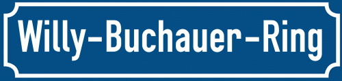 Straßenschild Willy-Buchauer-Ring