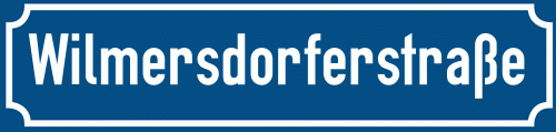 Straßenschild Wilmersdorferstraße zum kostenlosen Download