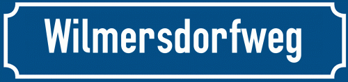 Straßenschild Wilmersdorfweg