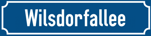 Straßenschild Wilsdorfallee