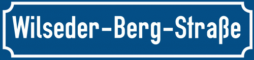 Straßenschild Wilseder-Berg-Straße