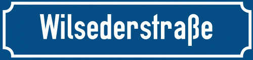 Straßenschild Wilsederstraße zum kostenlosen Download