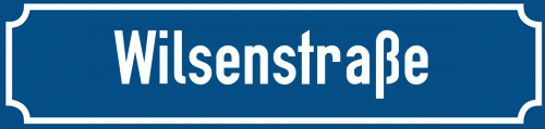 Straßenschild Wilsenstraße