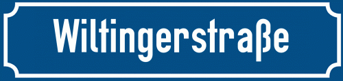 Straßenschild Wiltingerstraße
