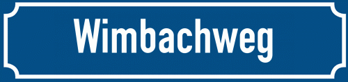 Straßenschild Wimbachweg