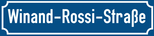 Straßenschild Winand-Rossi-Straße