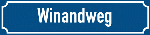 Straßenschild Winandweg