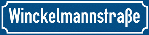 Straßenschild Winckelmannstraße