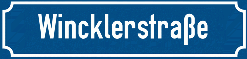 Straßenschild Wincklerstraße